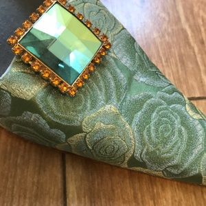 Olivia Rose Tal brocade mules